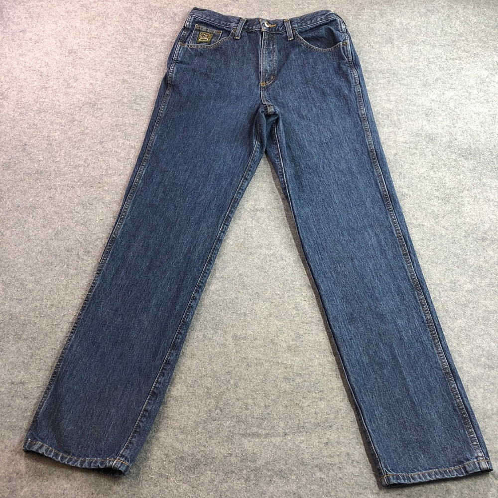 Cinch Mens Jeans 33x36 Blue Dark Wash Straight Leg Relaxed Fit Denim High Waist
